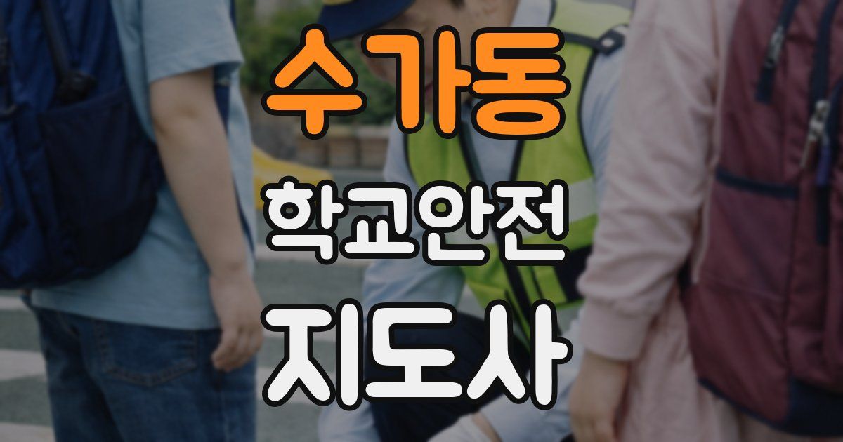 수가동 학교안전지도사 자격증