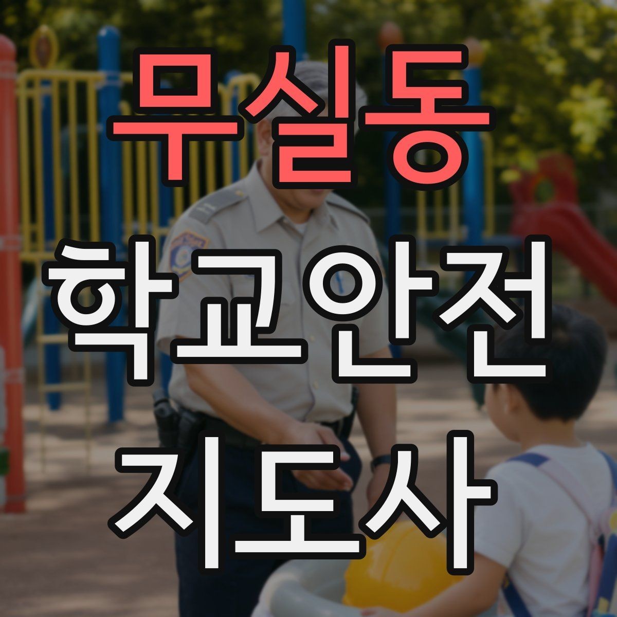 무실동 학교안전지도사 자격증 등교 시간 지각 학생이 뛰어들 때 대처