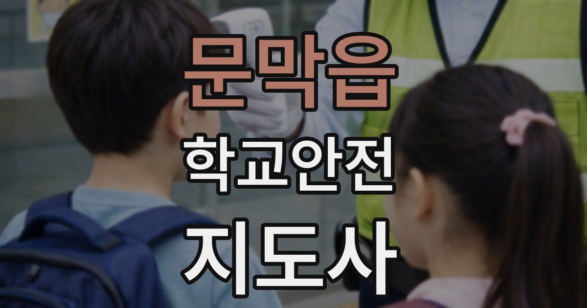 문막읍 학교안전지도사 자격증