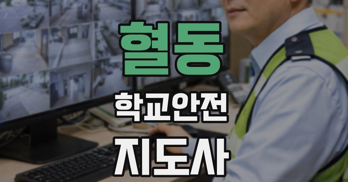 혈동 학교안전지도사 자격증