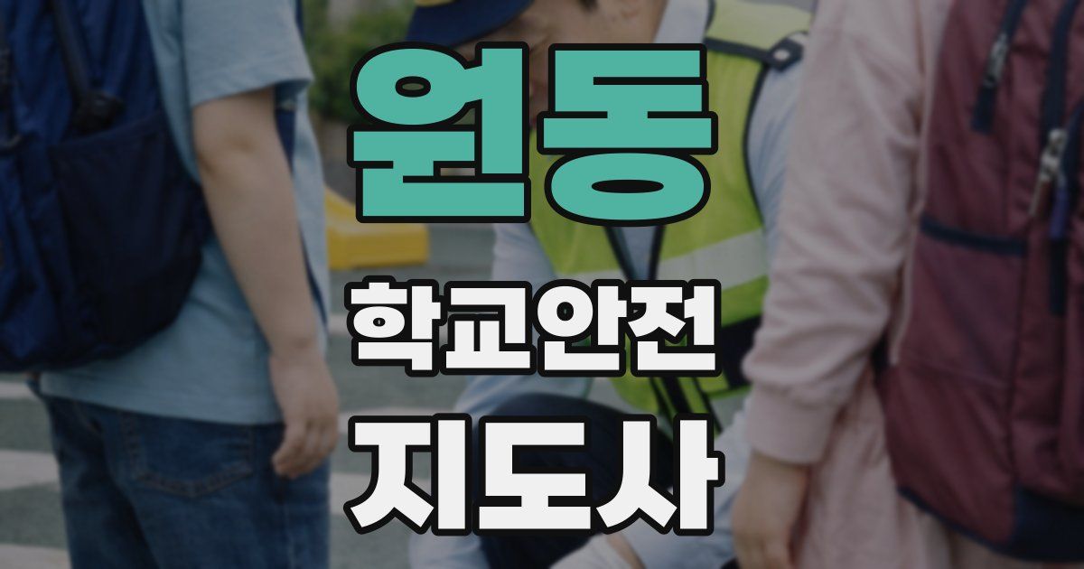 원동 학교안전지도사 자격증
