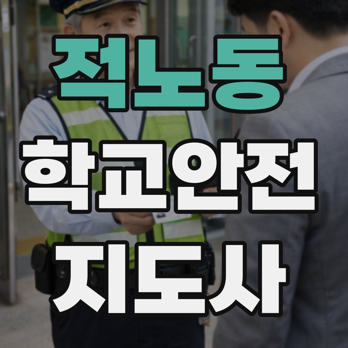 적노동 학교안전지도사 자격증