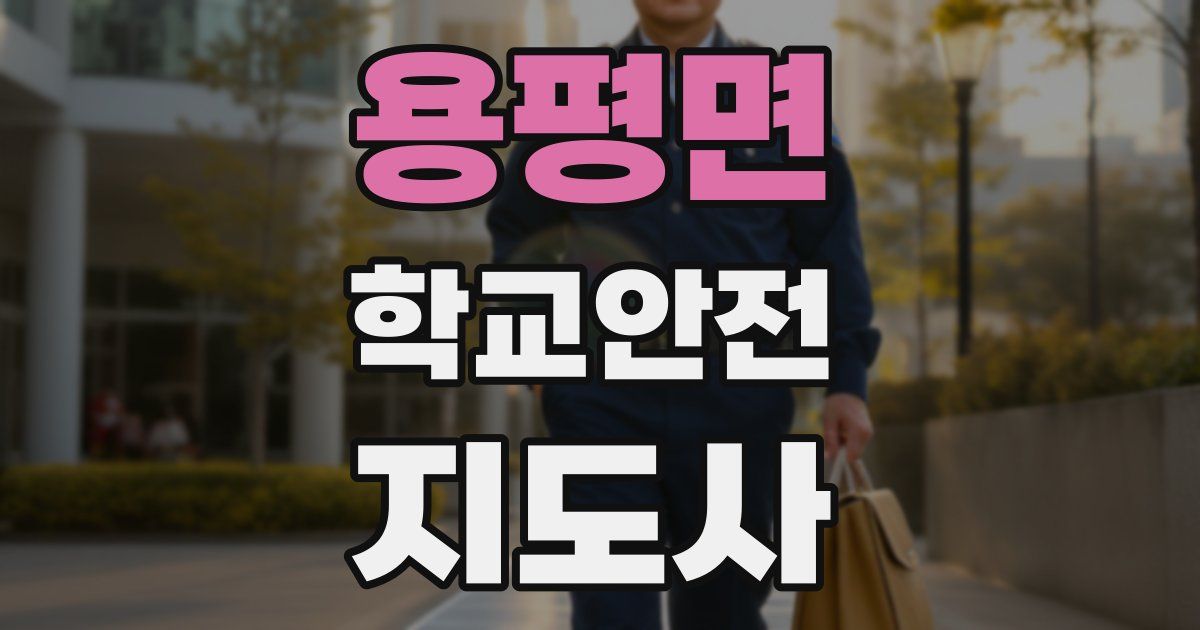 용평면 학교안전지도사 자격증