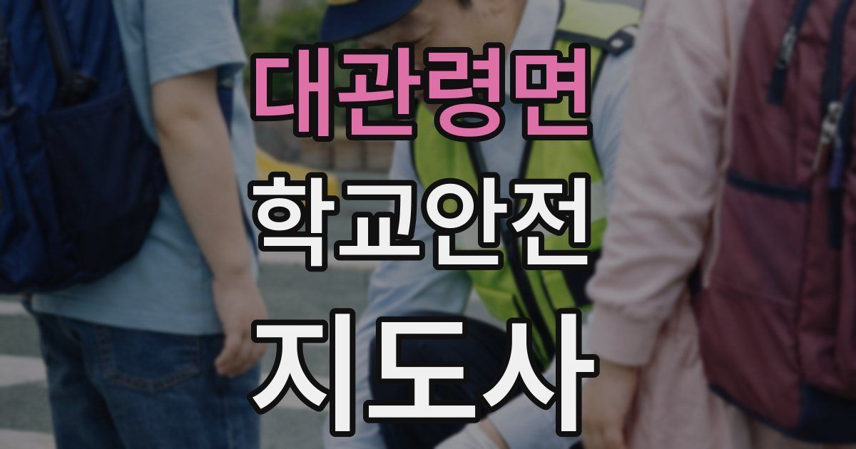 대관령면 학교안전지도사 자격증