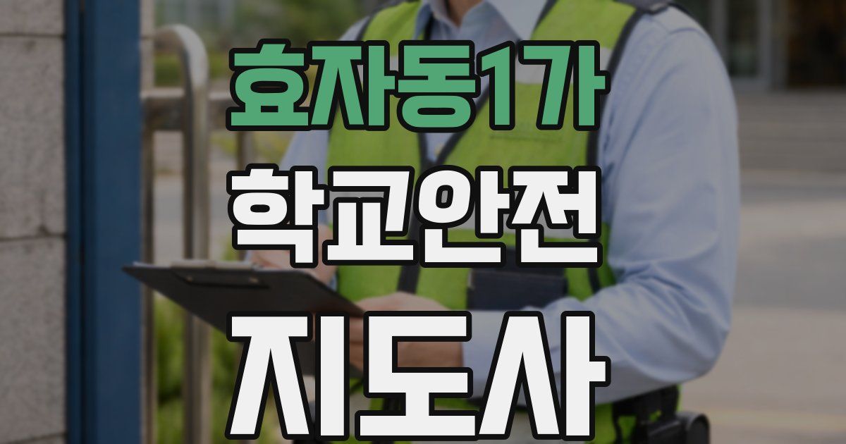 효자동1가 학교안전지도사 자격증