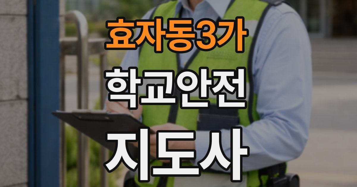 효자동3가 학교안전지도사 자격증