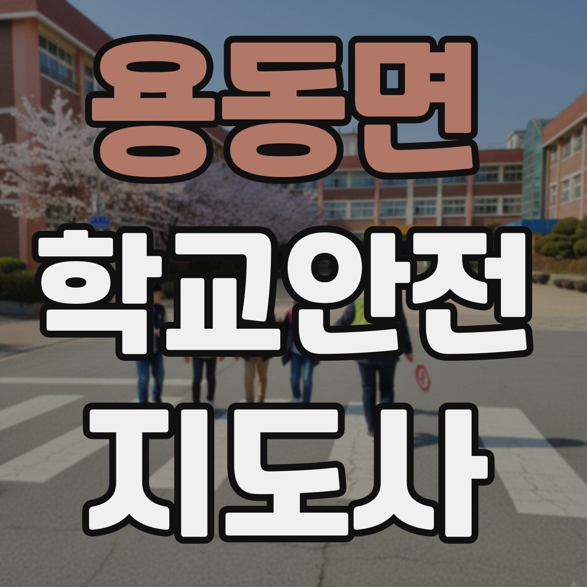 용동면 학교안전지도사 자격증 횡단보도 지도 시 주의사항