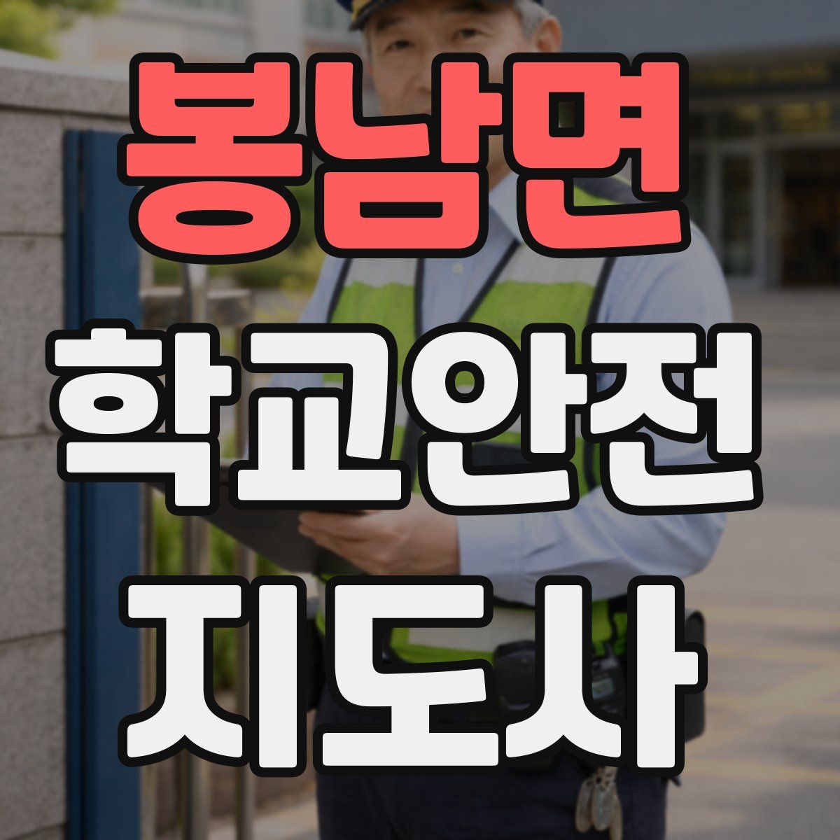 봉남면 학교안전지도사 자격증