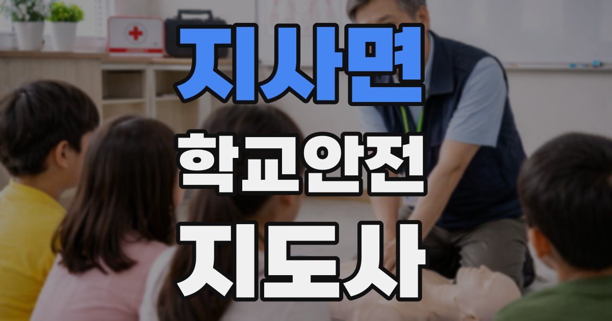 지사면 학교안전지도사 자격증