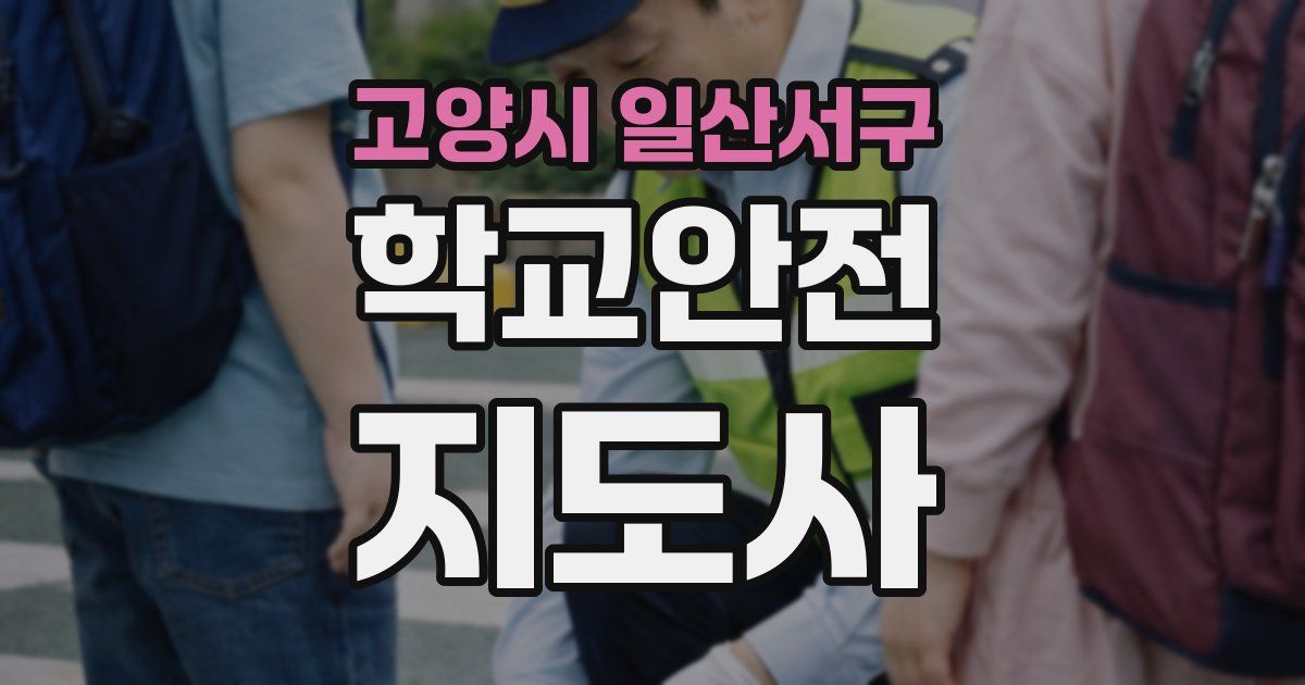 고양시 일산서구 학교안전지도사 자격증
