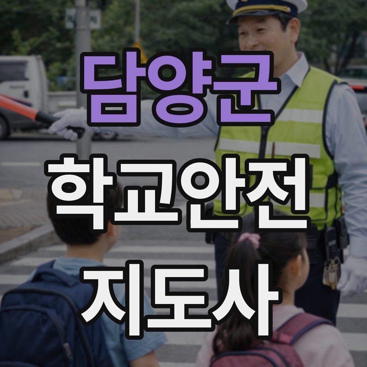 담양군 학교안전지도사 자격증 안전표지 안내판 활용 방법