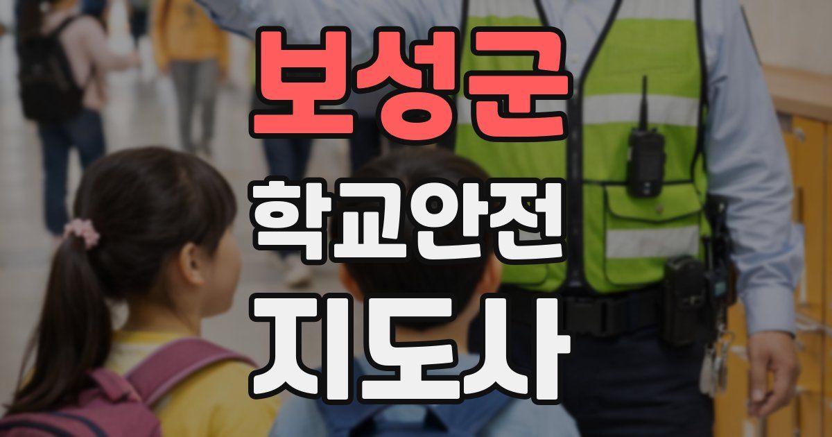 보성군 학교안전지도사 자격증