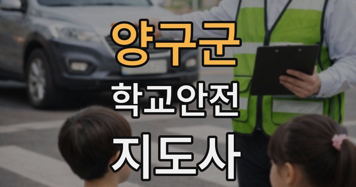 양구군 학교안전지도사 자격증