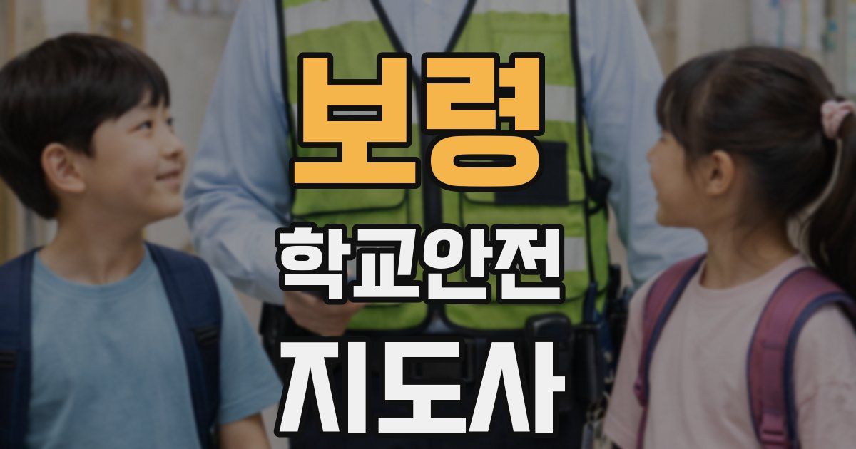 보령 학교안전지도사 자격증