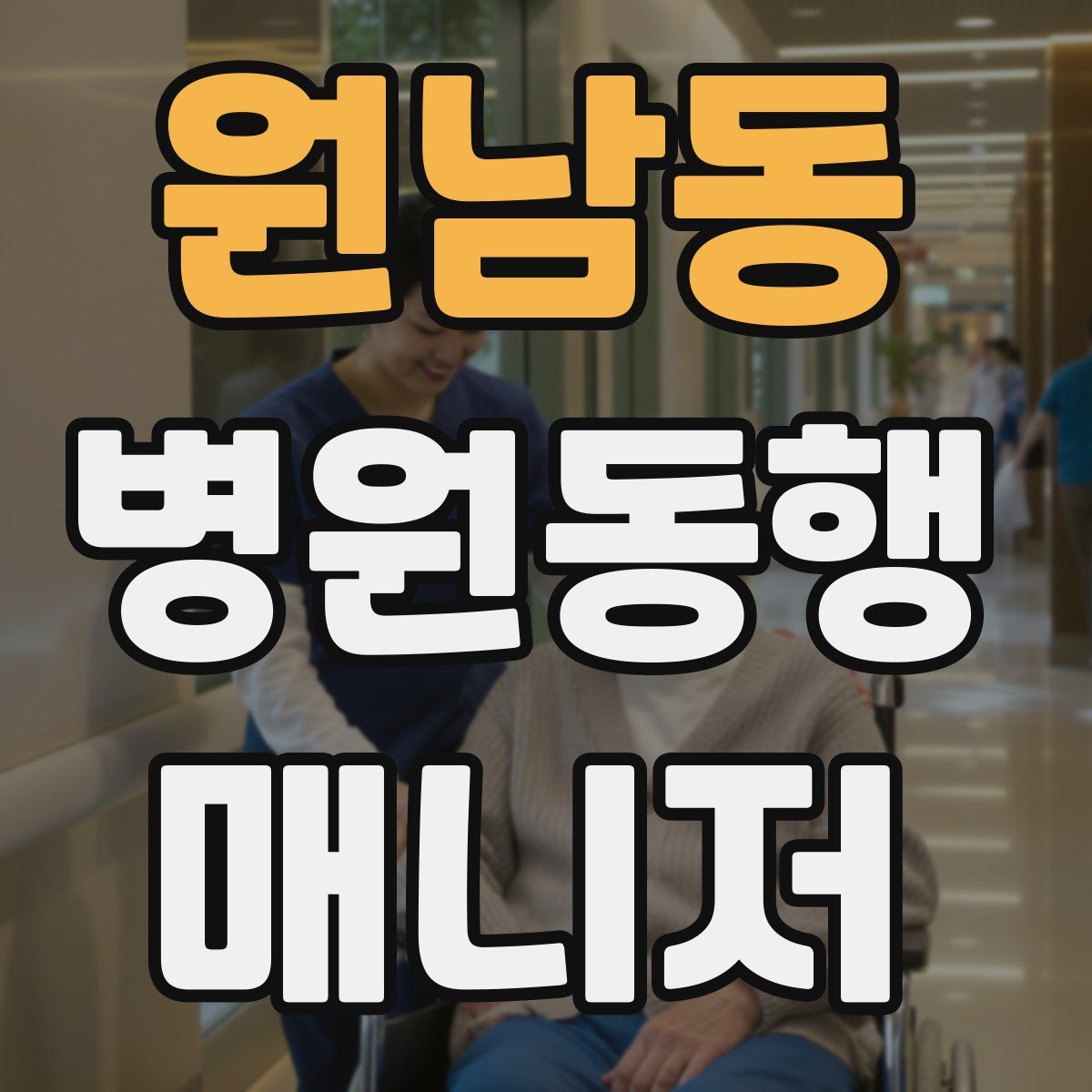 원남동 병원동행매니저 자격증