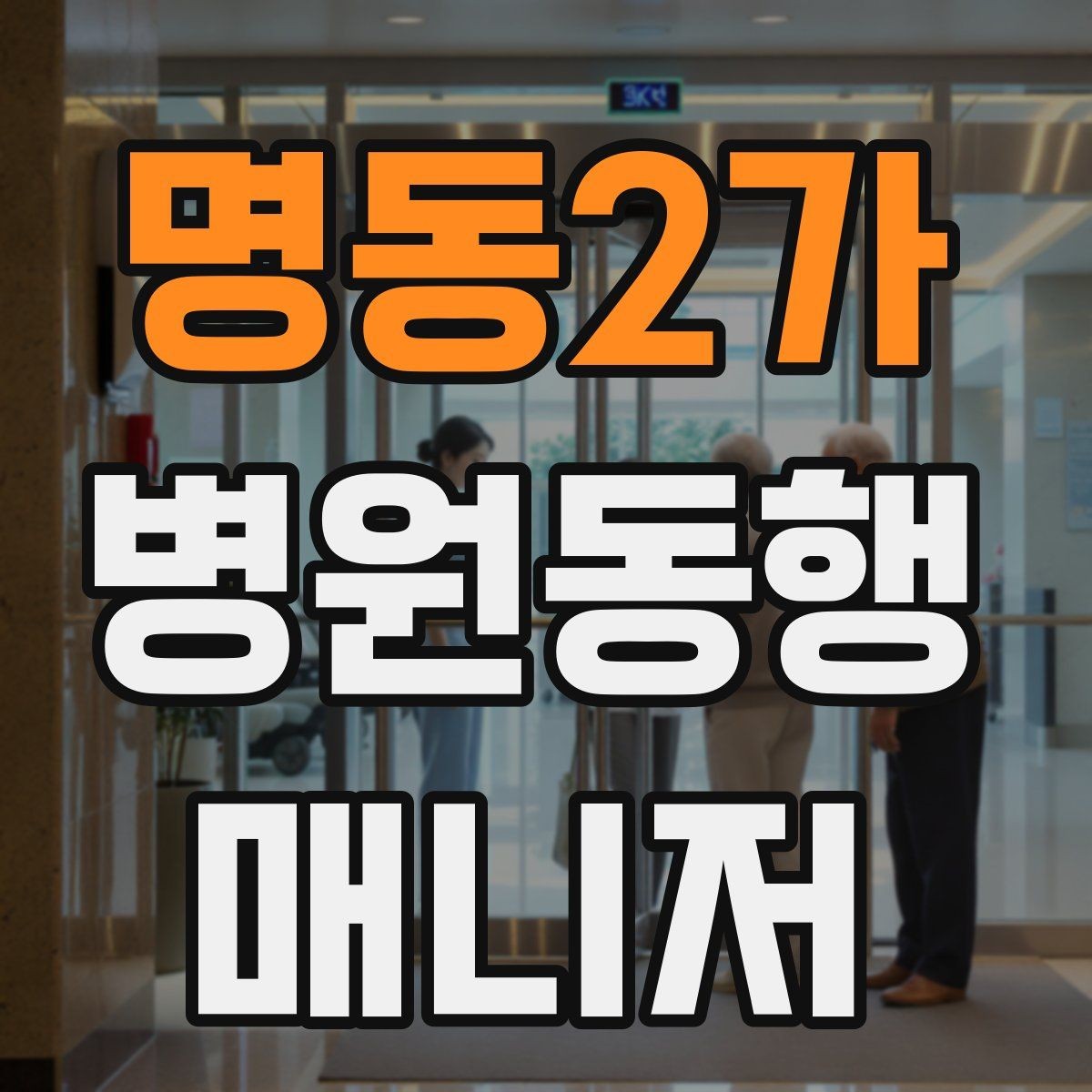 명동2가 병원동행매니저 자격증 대형병원 길찾기 빠르게 하는 팁