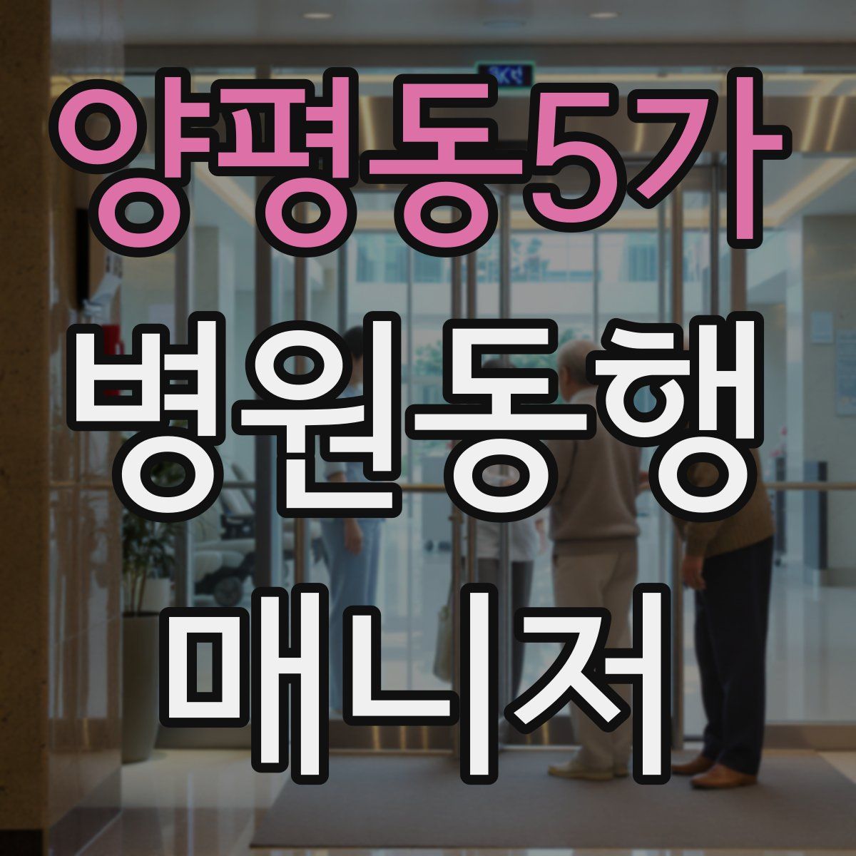 양평동5가 병원동행매니저 자격증