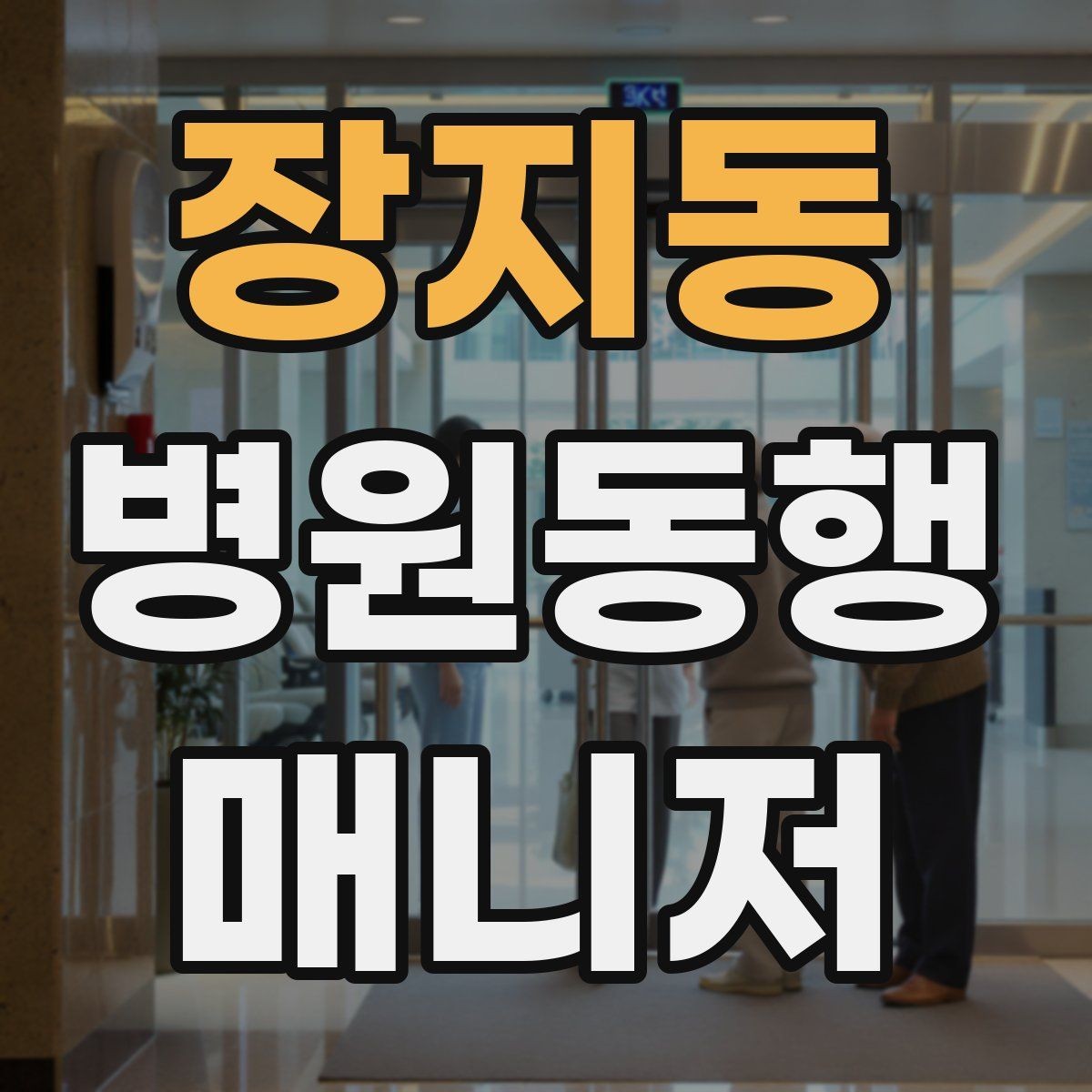 장지동 병원동행매니저 자격증 의료행위와 구분해야 하는 이유