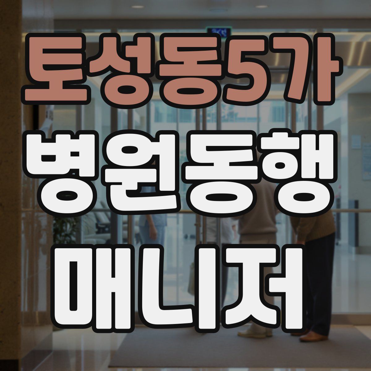 토성동5가 병원동행매니저 자격증