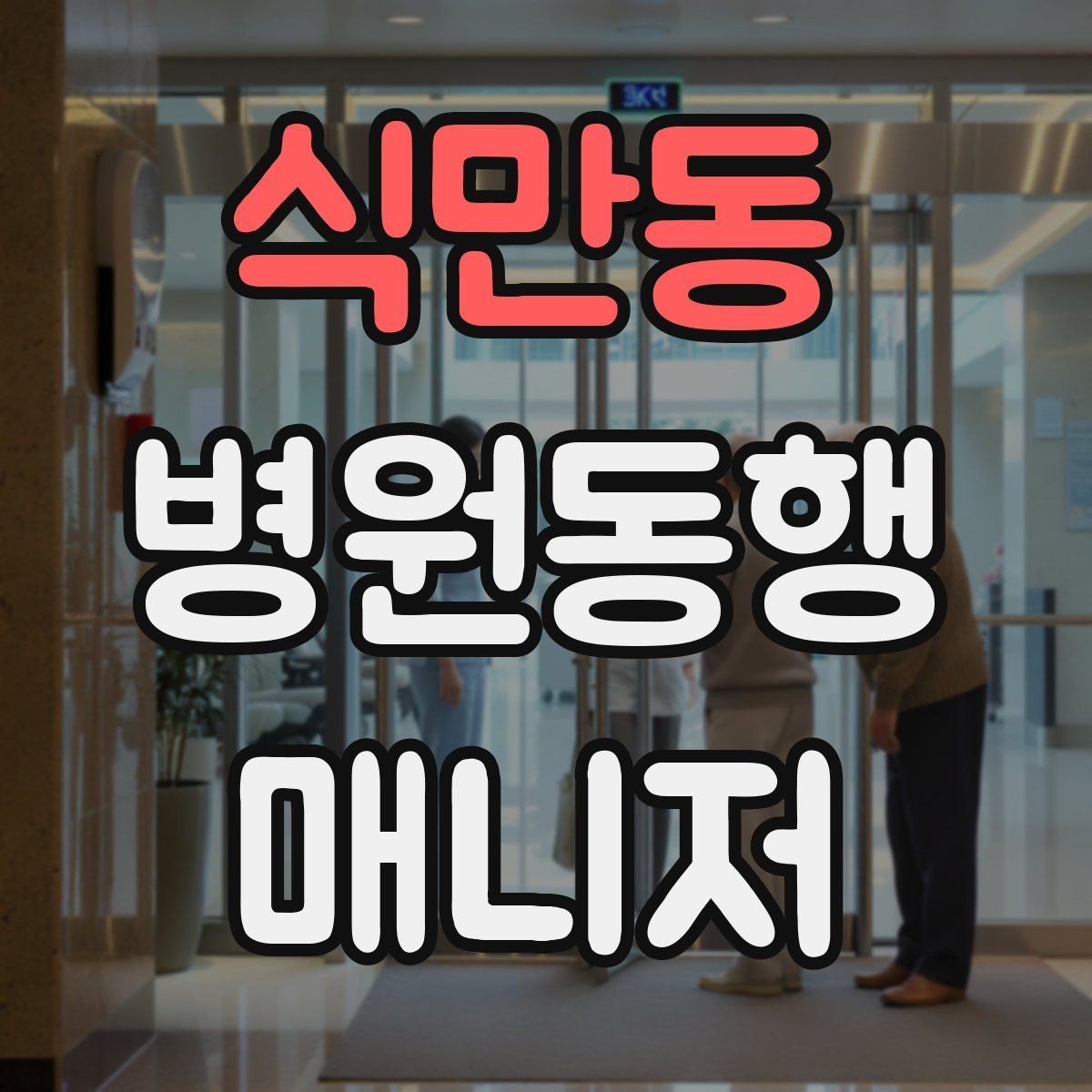 식만동 병원동행매니저 자격증 퇴원 절차 동행에서 챙길 것