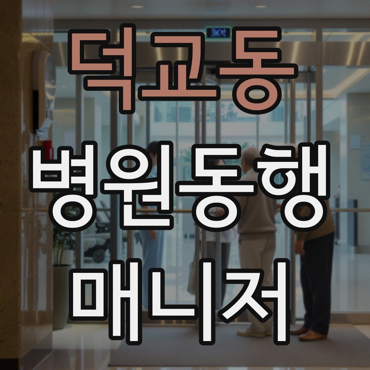 덕교동 병원동행매니저 자격증