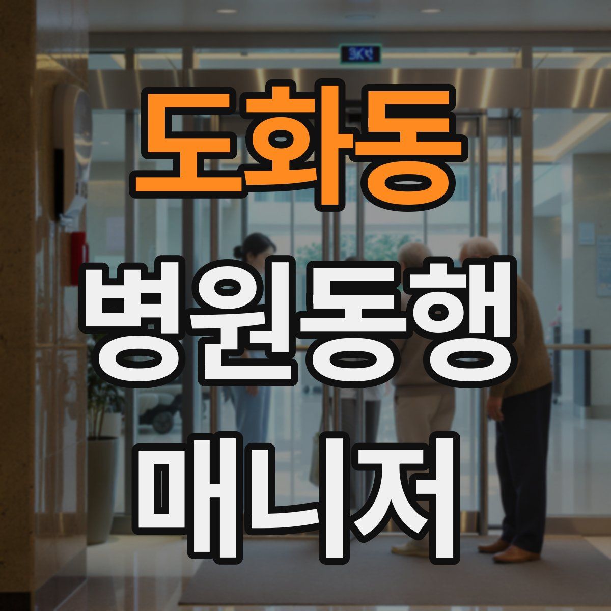 도화동 병원동행매니저 자격증