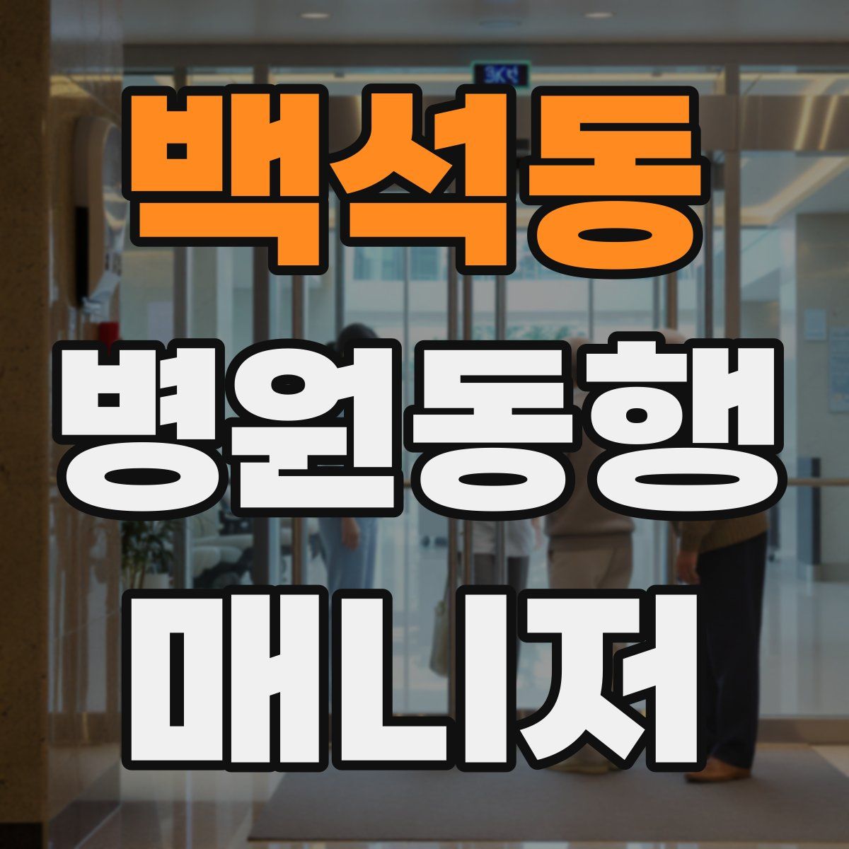 백석동 병원동행매니저 자격증