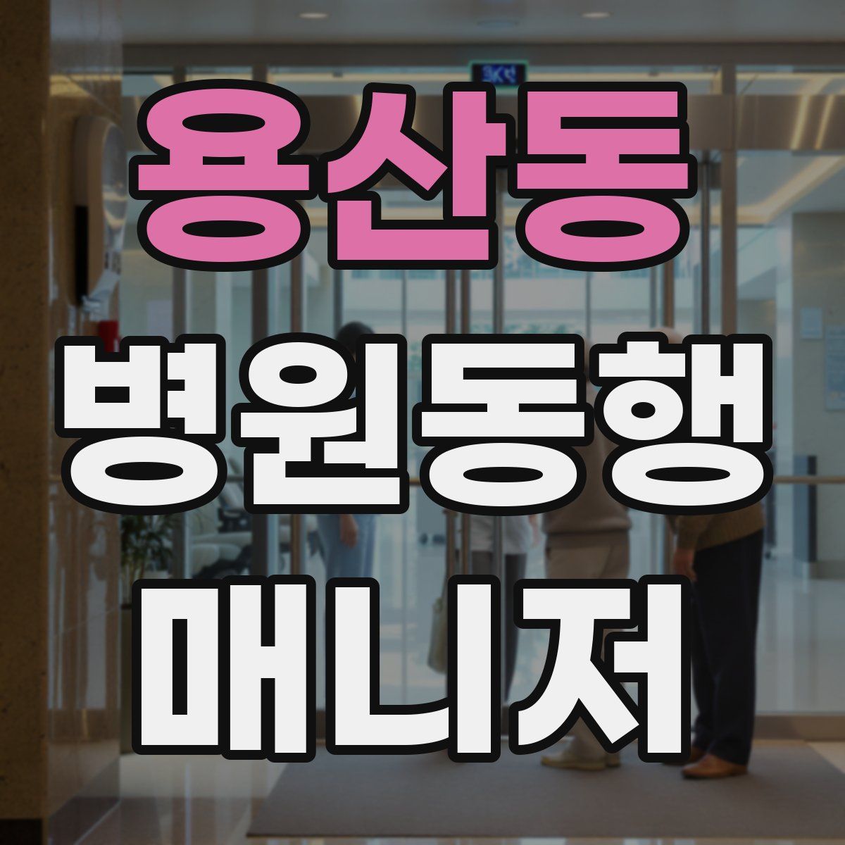 용산동 병원동행매니저 자격증