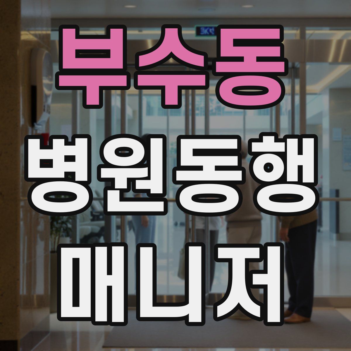 부수동 병원동행매니저 자격증