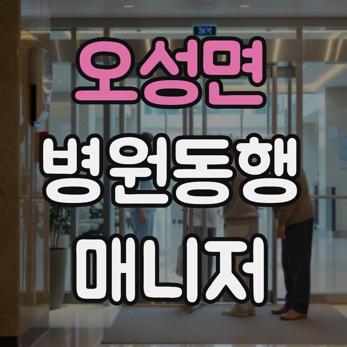 오성면 병원동행매니저 자격증