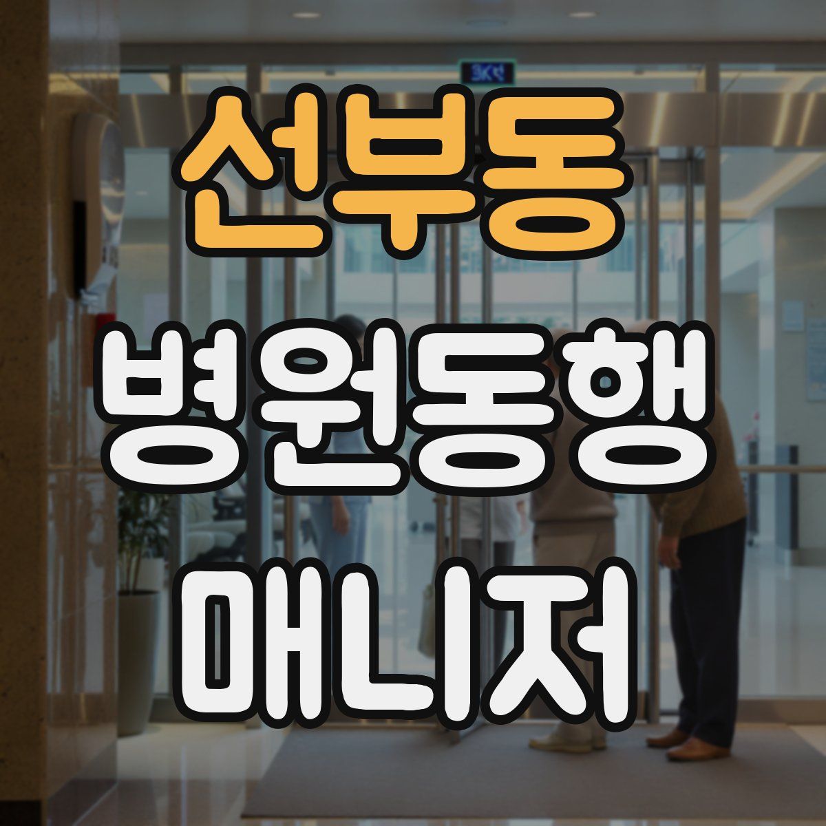 선부동 병원동행매니저 자격증