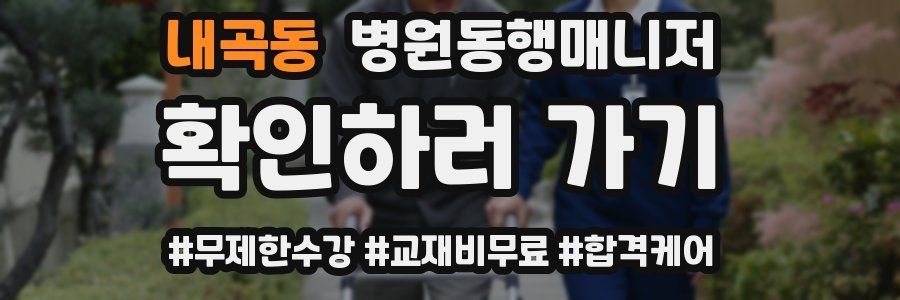 내곡동 병원동행매니저 자격증