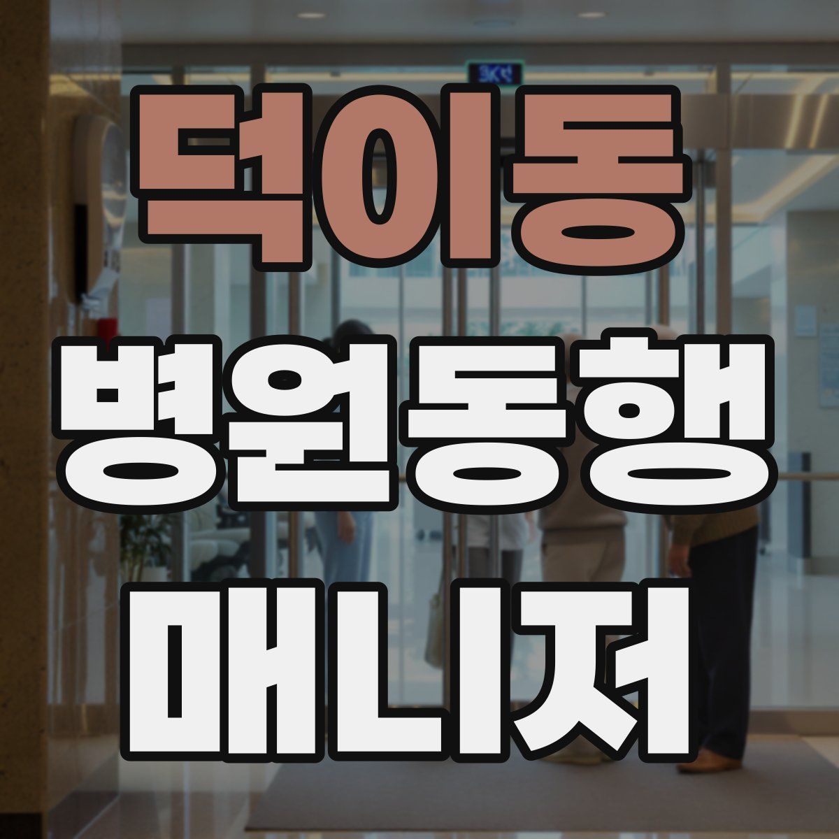 덕이동 병원동행매니저 자격증