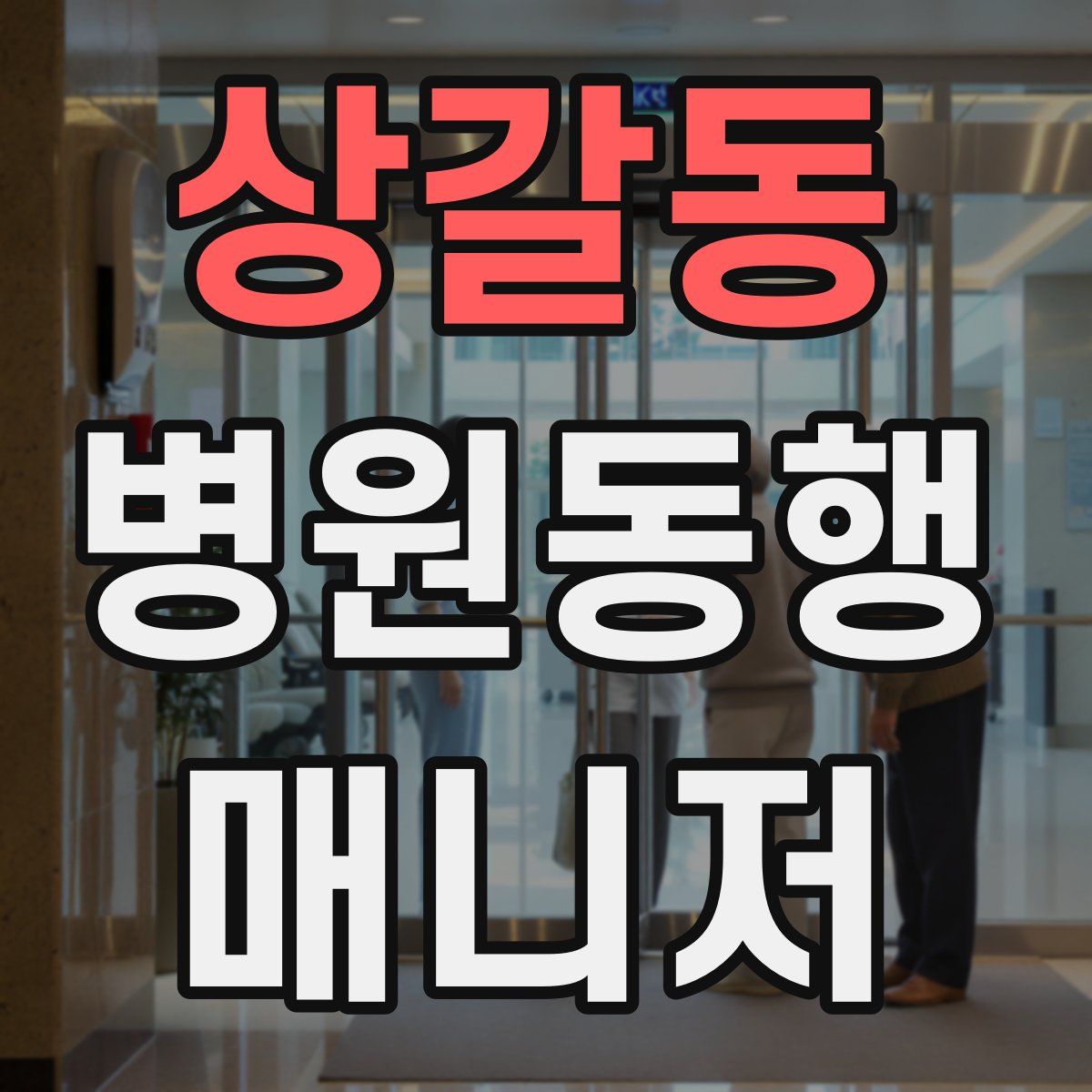 상갈동 병원동행매니저 자격증