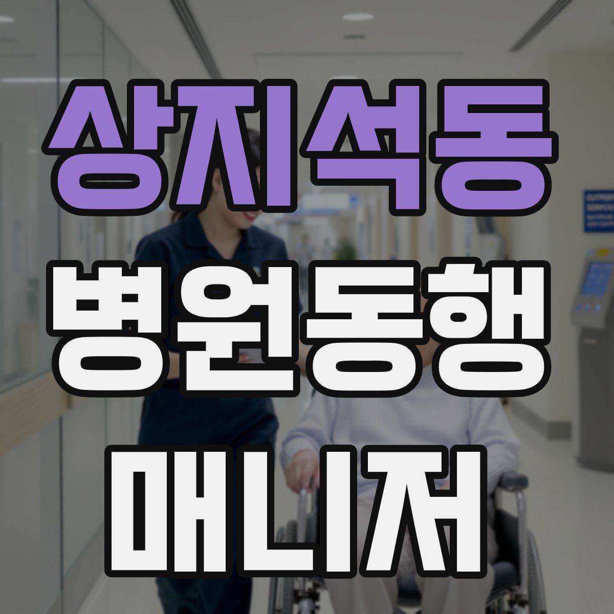 상지석동 병원동행매니저 자격증