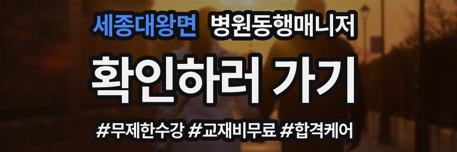 세종대왕면 병원동행매니저 자격증