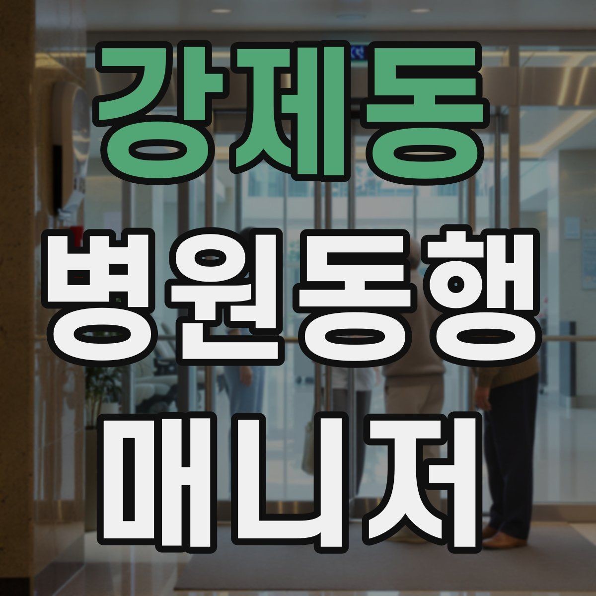 강제동 병원동행매니저 자격증 이동 수단을 미리 정해야 하는 이유