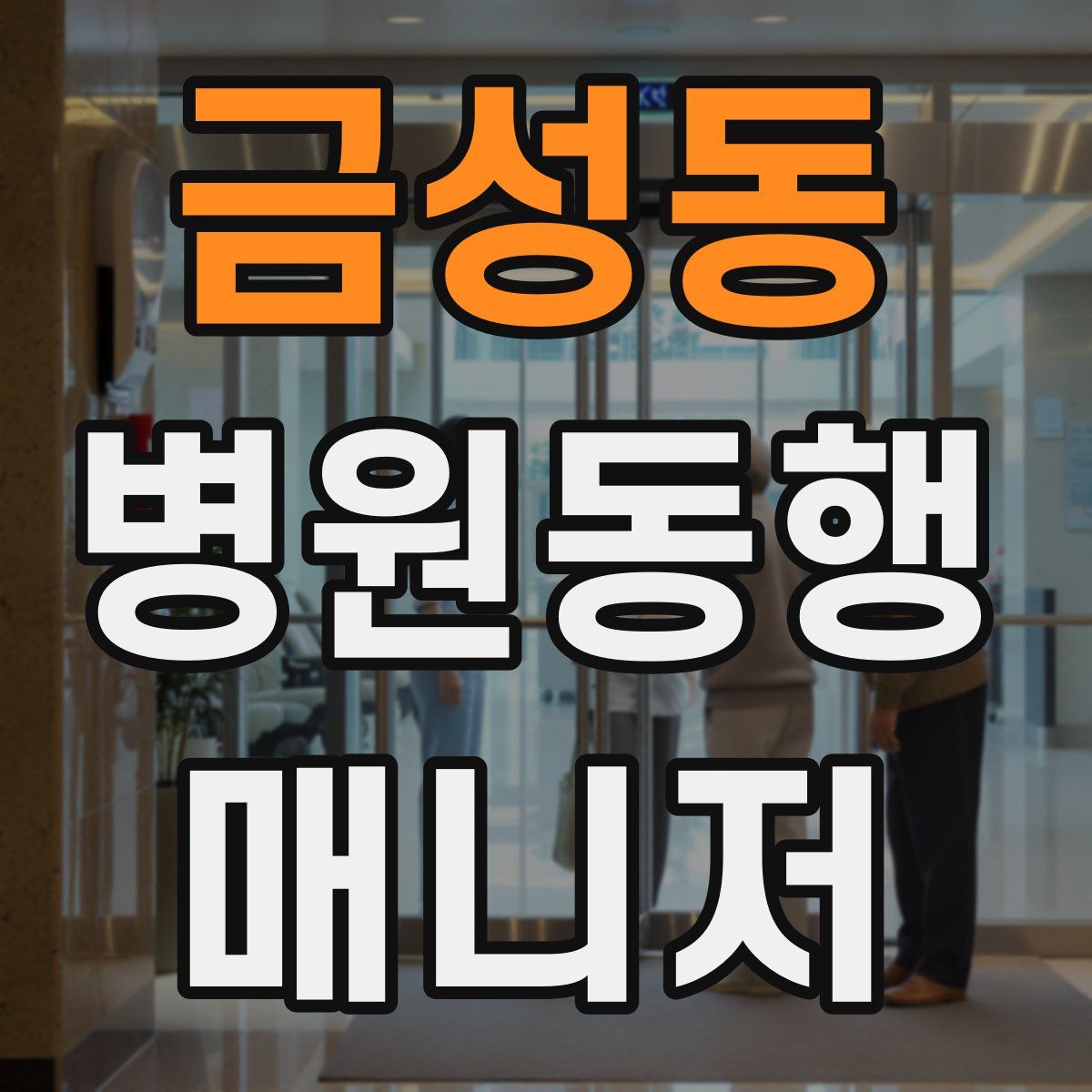 금성동 병원동행매니저 자격증