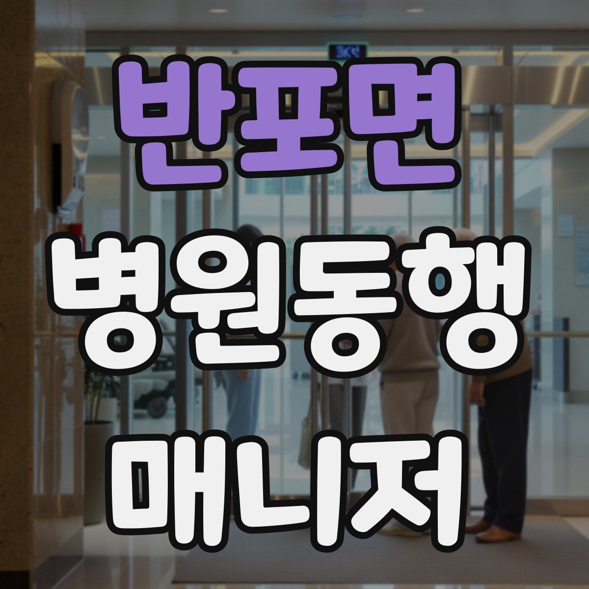 반포면 병원동행매니저 자격증