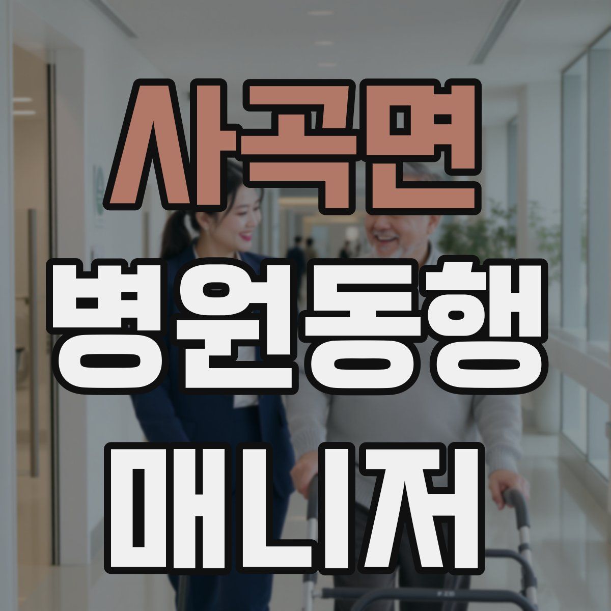 사곡면 병원동행매니저 자격증