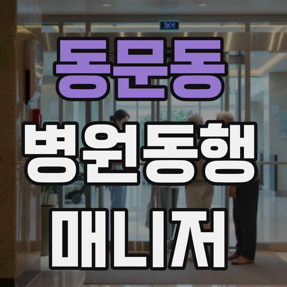 동문동 병원동행매니저 자격증