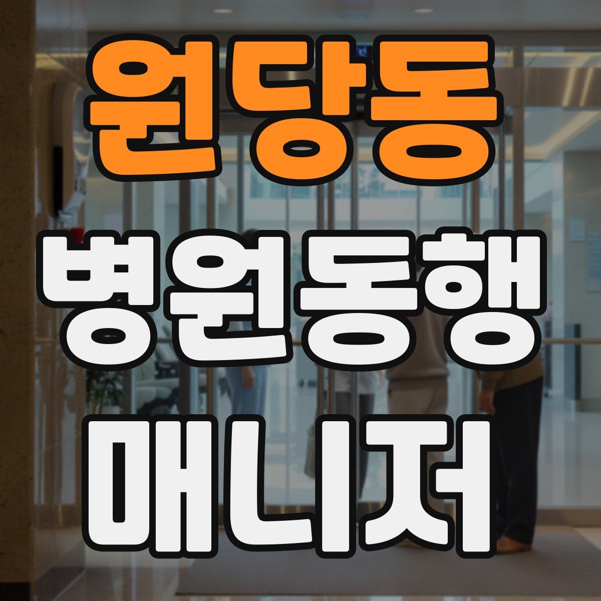 원당동 병원동행매니저 자격증