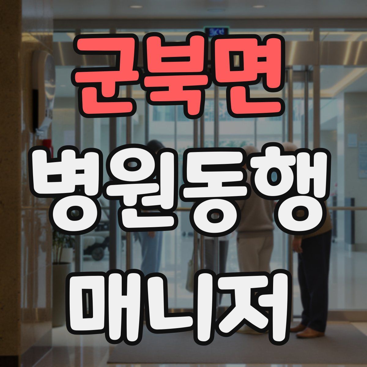 군북면 병원동행매니저 자격증