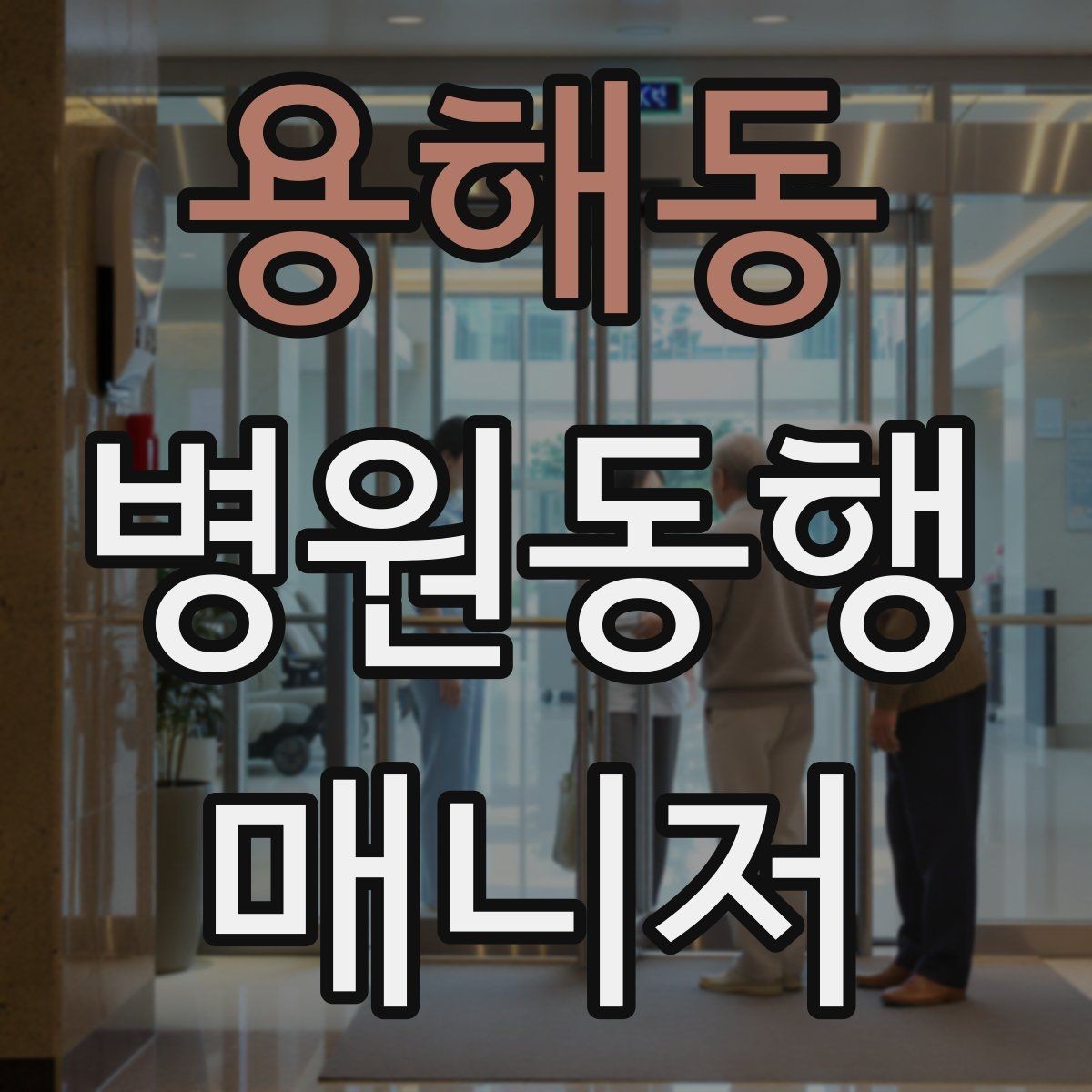 용해동 병원동행매니저 자격증 대학병원 진료 동행에서 중요한 점