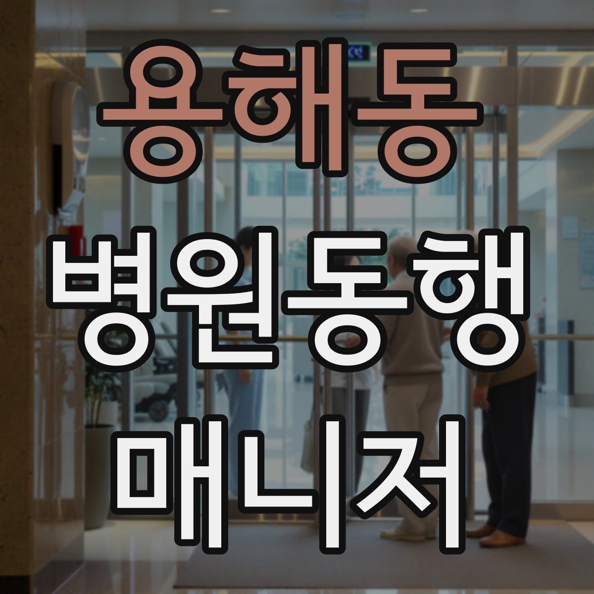 용해동 병원동행매니저 자격증