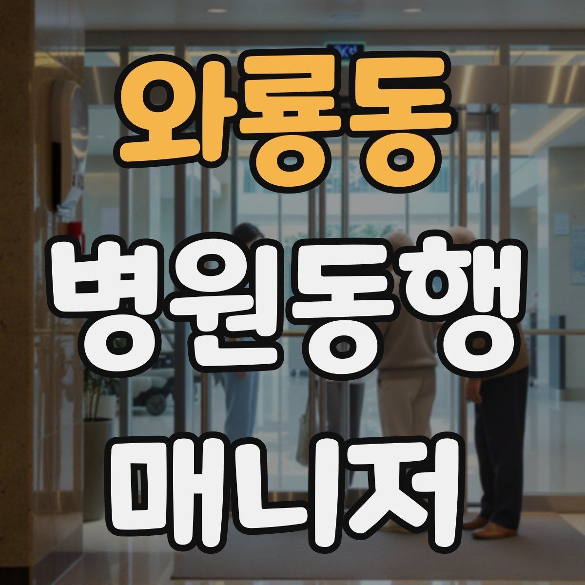 와룡동 병원동행매니저 자격증 재활 치료 동행이 반복될 때 팁