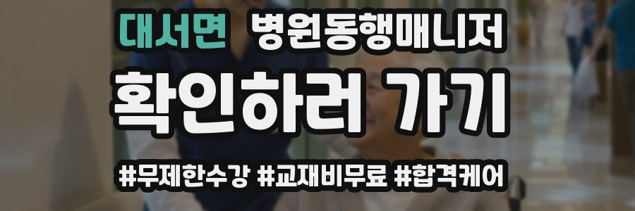 대서면 병원동행매니저 자격증