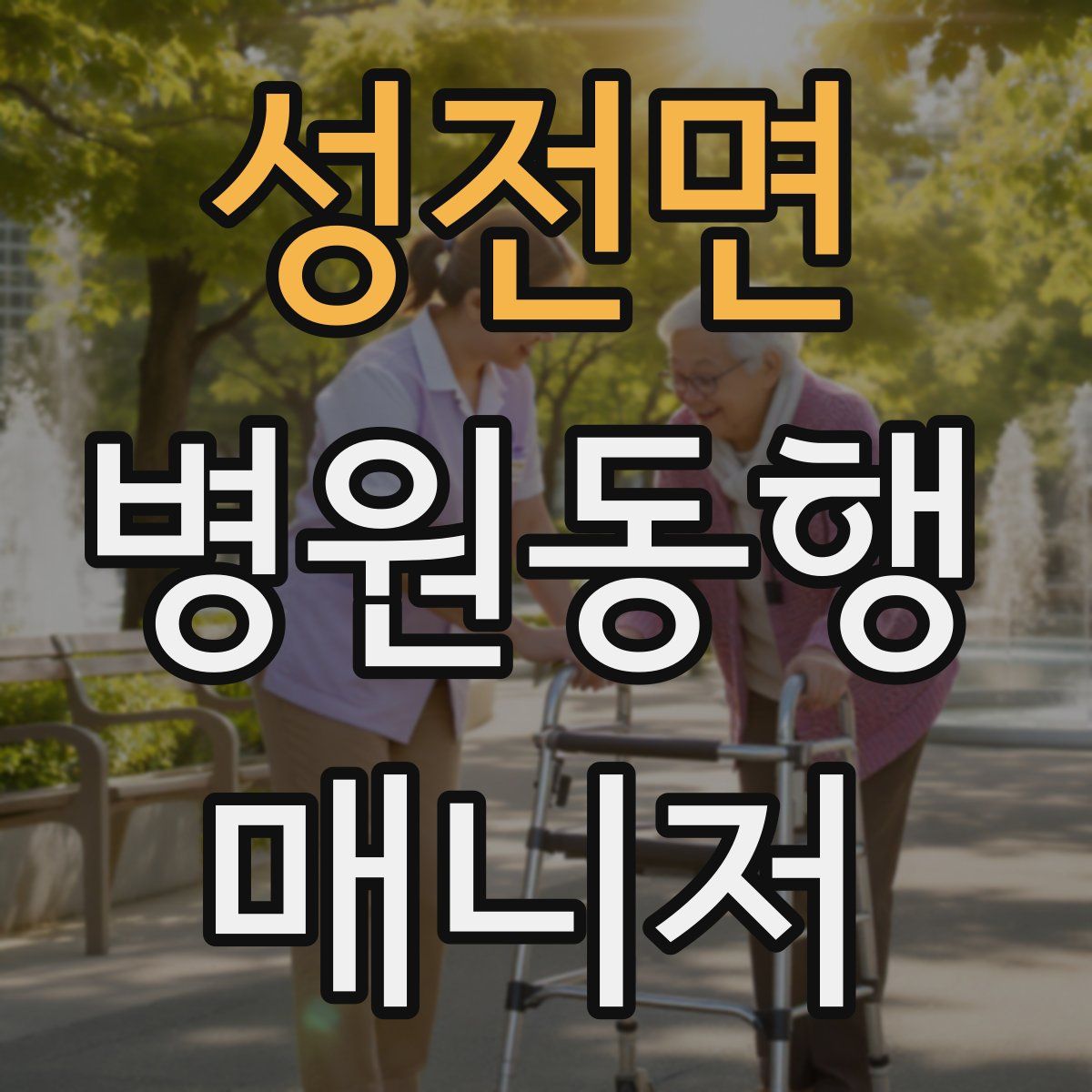 성전면 병원동행매니저 자격증