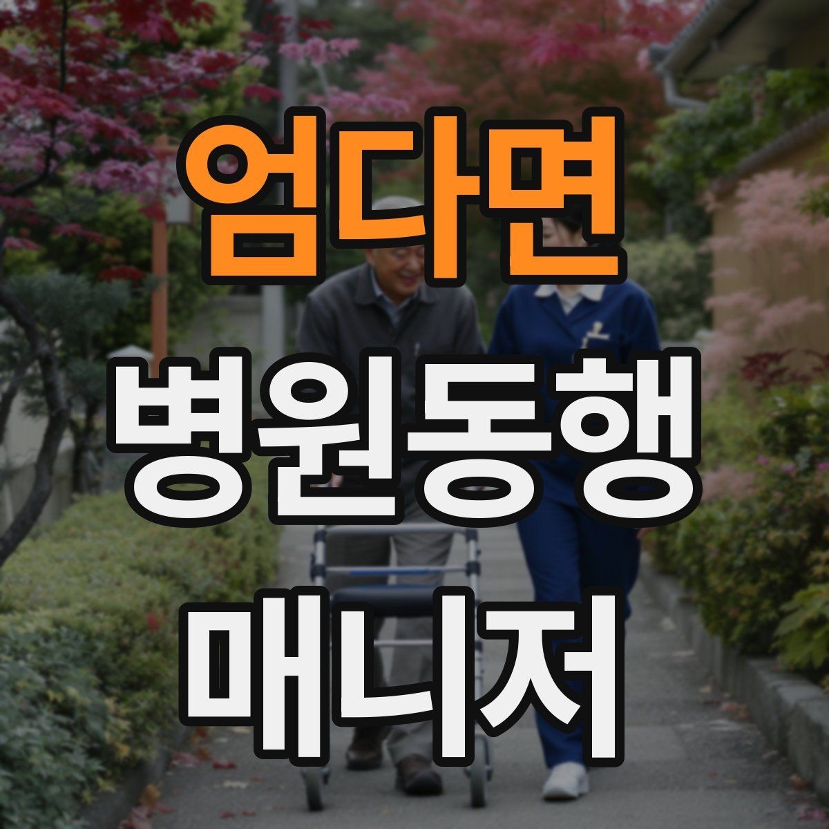 엄다면 병원동행매니저 자격증 어르신이 긴장할 때 말 한마디의 힘