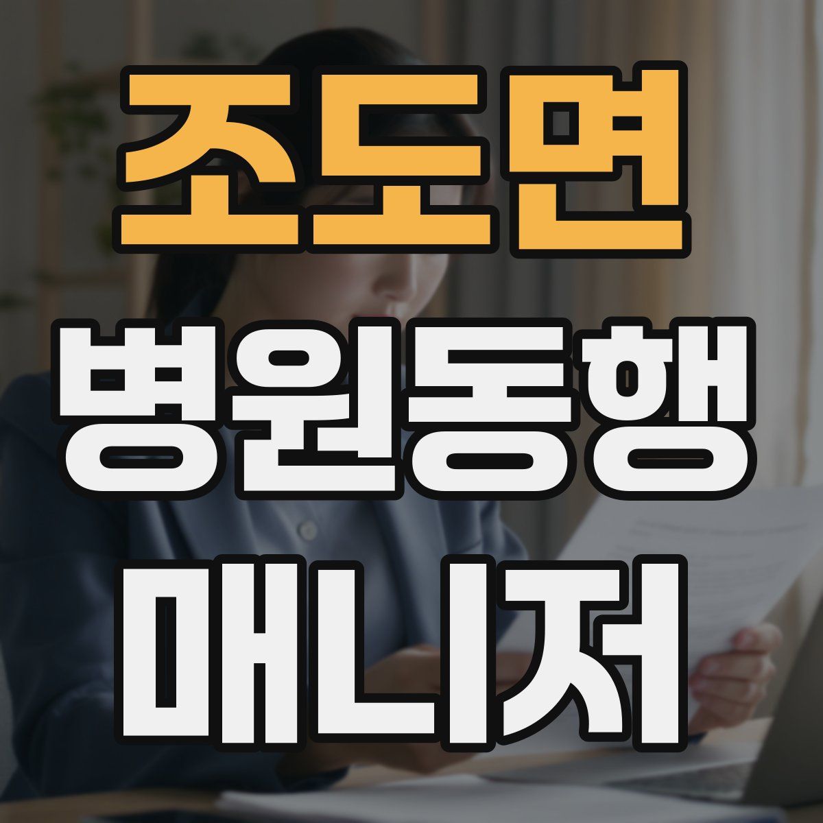 조도면 병원동행매니저 자격증